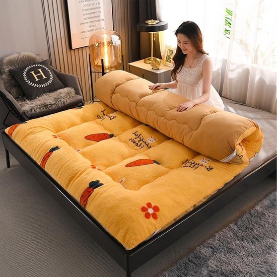 Japanse vloermatras - Opvouwbaar logeerbed - Comfortabel slapen - Extra dikke luxe - 150x200cm - Donkergrijs