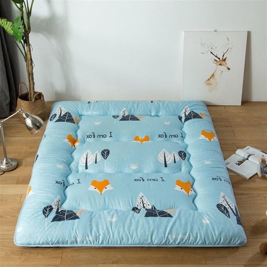 Japanse Vloermatras - Opvouwbaar Slaapmat - Ruimte Besparen - Gelijkmatige Vulling - 100x200cm - Grijs