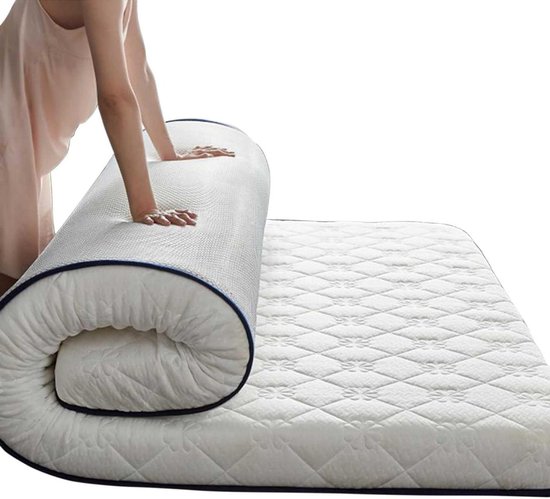 Japanse Vloermatras - Opvouwbare Futon - Comfortabel Slapen - Huidvriendelijk Ontwerp - Twin Size - Wit