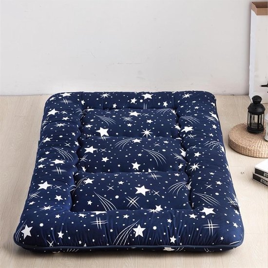 Japanse Vloermatras - Opvouwbare Futon Matras - Vloer Slapen - Extra Dikke Oprolbare Mat - 180x200cm - Ster