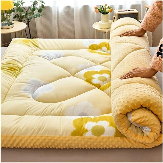 Japanse Vloermatras - Rolmatras Futon - Comfortabel Slapen - Ademend Katoen - 90x200cm - Kleur 8