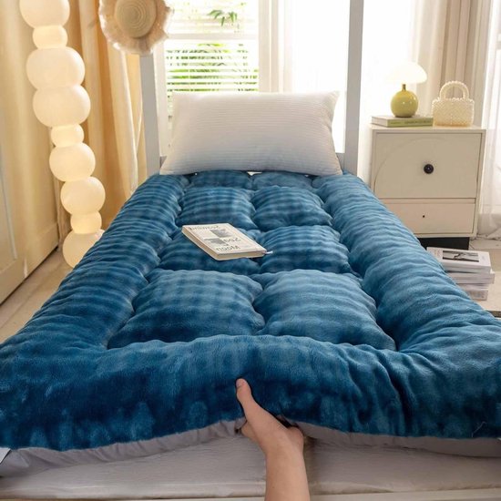 Japanse Vloermatras - Tatami Mat Gastenmatras - Flexibel Slapen Kamperen - Inclusief Opbergtas Wasbare Hoes - 60 x 120 cm van Merkloos