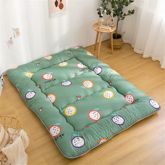 Japanse Vloermatras - Tatami Mat Slaapmat - Comfortabel Slapen - Dubbel Anti-slip Ontwerp - 120x200cm - Geel