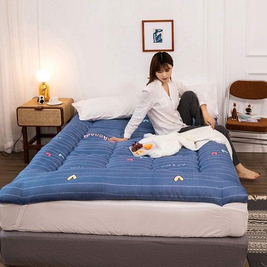 Japanse vloermatras - Tatami slaapkussen - Comfortabel slapen - Opvouwbaar en draagbaar - 120x200 cm - Veelkleurig