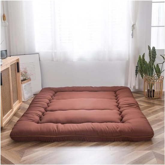 Japanse vloermatras – Verdikte tatamimat/slaapmat – Opvouwbare oprolmat – Vloerlounger voor jongens en meisjes (studentenkamer) – Zwart,C,90X200cm