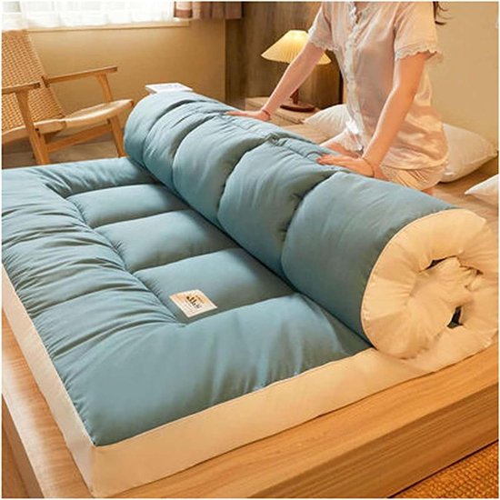 Japanse vouwmatras - Vloerbed - Comfortabel slapen - Ademend katoen - 120 x 200 cm - Grijs