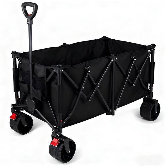 JCP® Bolderkar - 250L Capaciteit - Bolderkar Opvouwbaar - Opvouwbare Bolderkar - Zwart - 42cm x 105cm x 102cm van Jcp