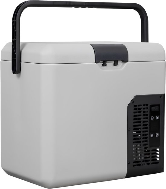 JCP® Koelbox - 18L - Compressor Koelbox - Auto Koelkast - Zwart en Grijs - 48cm x 33cm x 42cm