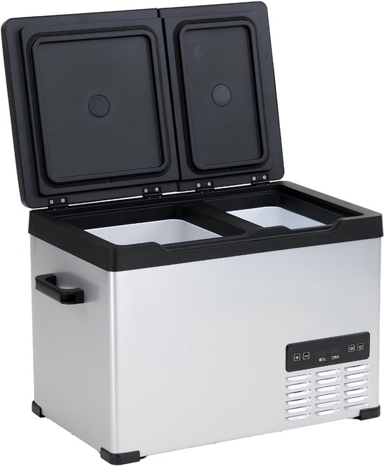 JCP® Koelbox - 32L - Compressor Koelbox - Auto Koelkast - Zwart en Wit - 37cm x 66cm x 43cm van Jcp