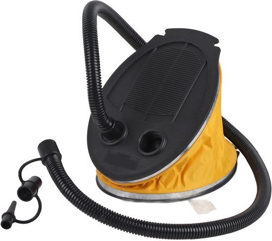 JeiibrZui Voetpomp Voor Het Opblazen Van Lucht - Hoge-Volumepomp - Geschikt Voor Opblaasbare Boten En Bedden Met Meerdere Mondstukken - 1 - Universeel Gebruik - Zwart van JeiibrZui