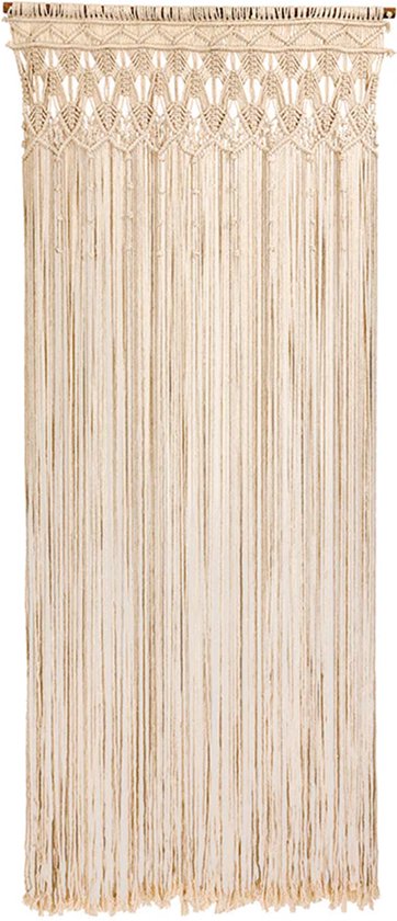 Jekra - vliegengordijn/deurgordijn - macramé - Cotton bohemien - 90x200cm