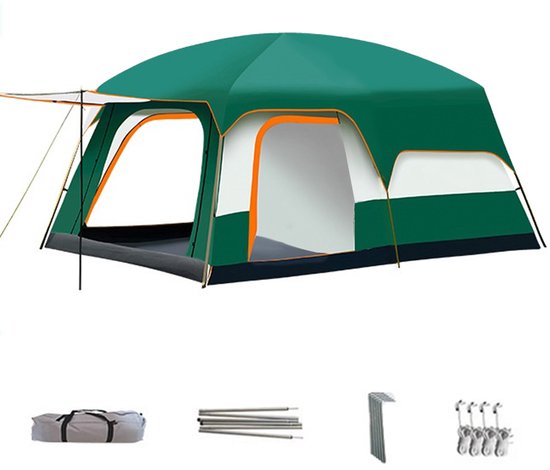 Jensaro Campingtent 2-4 Personen – Waterdicht – UV Bescherming – Familietent – Draagbaar – Festival Tent – Outdoor – Groen
