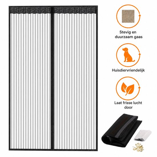 Jensaro Magnetische Insectenhor 90x210 cm - Klamboe Deurhor Met Automatische Sluiting - Horgordijn Voor Deuropening - Anti-Muggen