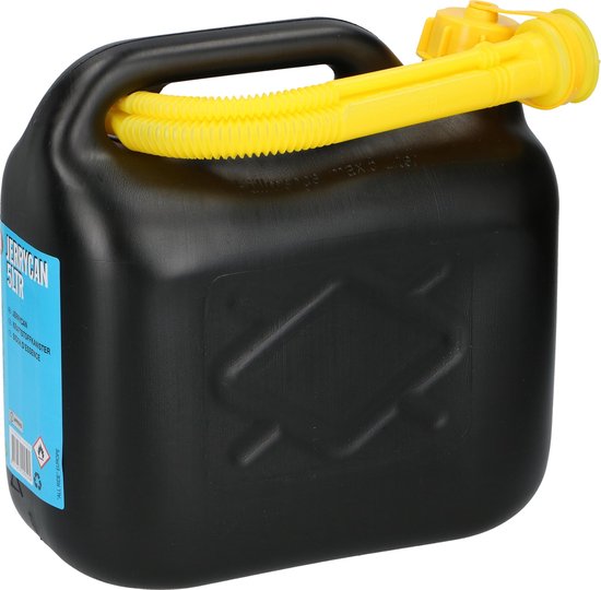 Jerrycan / benzinetank 20 liter zwart met trechter van Carplus