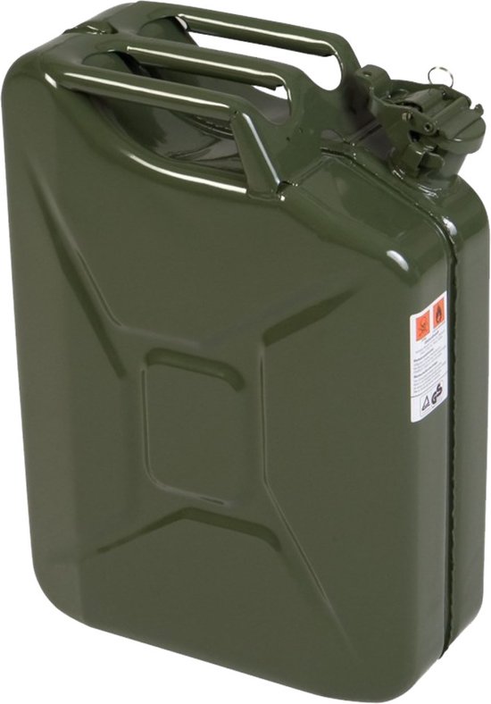 jerrycan groen metaal 20 liter van Kraftmeister.