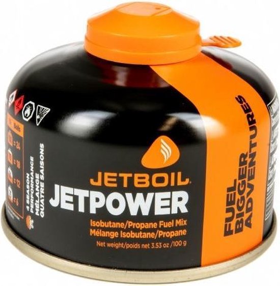 Jetboil Gasblik Jetpower Fuel 100 Gram Staal Zwart/oranje van Jetboil