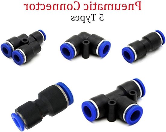 JGS Premium - Air Tube Fitting Pneumatische Fittings met Snelle Release Connector - Handig voor Air Piping - Set van 5 stuks van JGS Premium