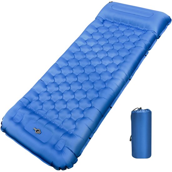 JGS ® Ultracomfortabele Zelfopblazende Slaapmat met Ingebouwde Voetpomp voor Outdoor Avonturen en Reizen
