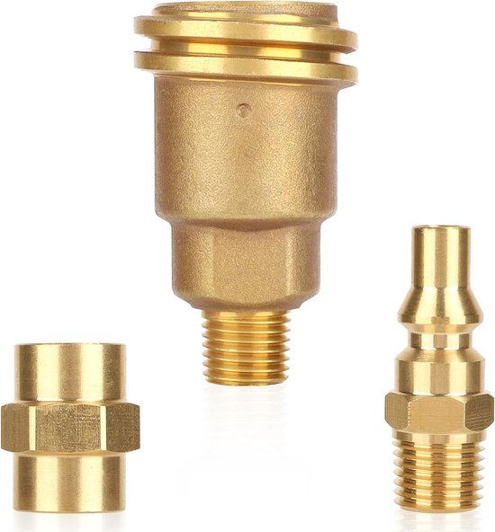 JHubers Goods - Propaan Slangadapterset 3 stuks, 1/4" NPT Buitendraad, Gasgrills en Verwarmingen van JHubers Goods