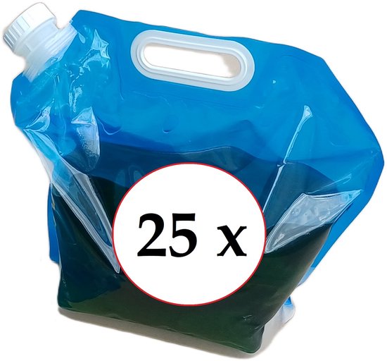 Jomar - prepping waterzak - opvouwbare waterzak - jerrybag - first aid kit - 25 x 5 liter van Jomar