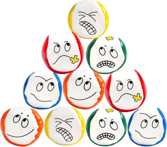 Jongleerballen 10 stuks - Jongleerbalset voor beginners van PU leer - Creatieve beanbagballen - Pedagogische jongleerballen voor jongens meisjes kinderen volwassenen kamperen voor beginners van Obelus