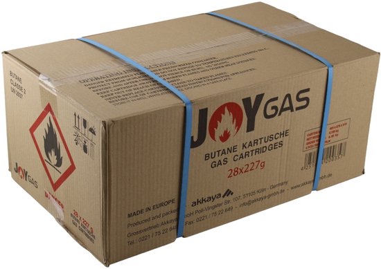 Joygas - Butaan Gas - Gasflessen - Voordeelpack - 28 stuks - 28x227 Gram - Noodpakket