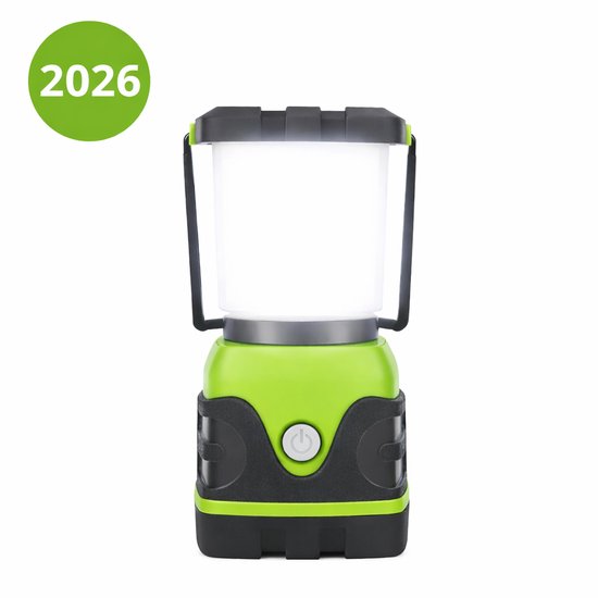 jumalu Noodlamp – Draagbare LED Noodverlichting bij Stroomuitval – Noodlamp voor Oorlog – 1000 Lumen – Kampeerlamp & Tentlamp voor Thuis en Outdoor – Groen van Merkloos