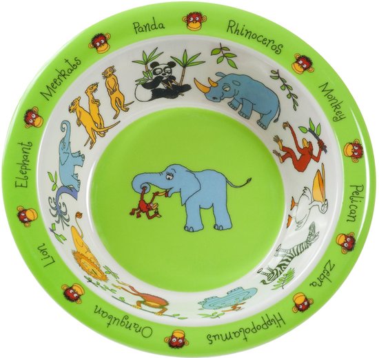 Jungle dieren kinder melamine kom / schaal - Tyrrell Katz van Jung