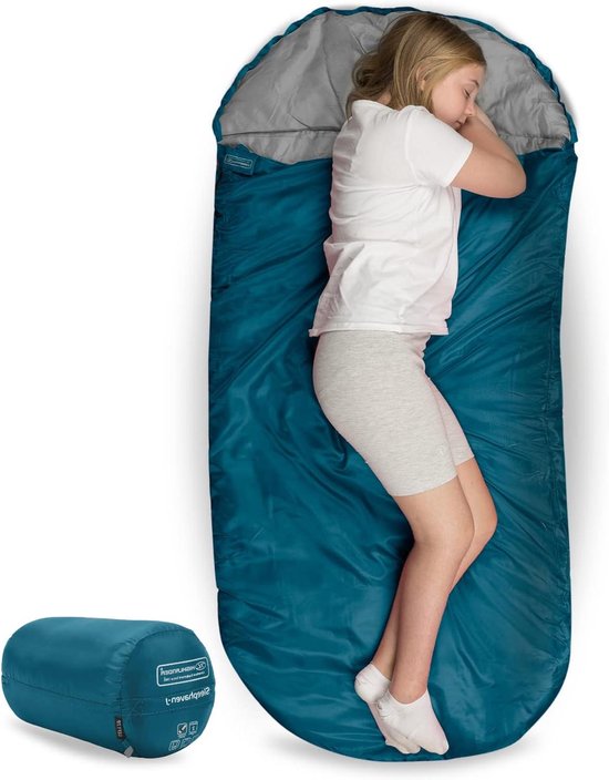 Junior Slaapzak - Mummie Slaapzak - Kamperen en Wandelen - Anti-snaging Ritssluiting - XL - Marineblauw