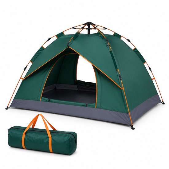Jurrys Campeertent - Backpacktent - Pop up tent - Draagbaar - Waterdicht - 2 personen - Inc draagtas - Groen - 200x150 x110 cm