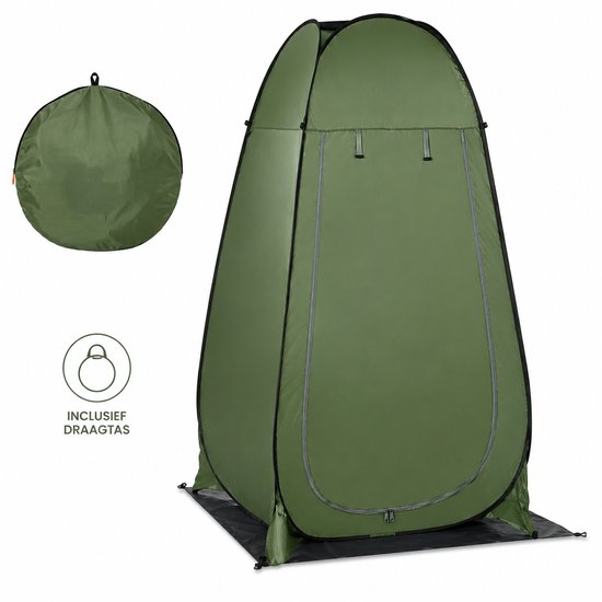 Jurrys Douchetent - Pop-up Toilettent - Mobiele douchecabine - Camping - Draagbaar - Inc draagtas - 126x124x198 cm - Groen