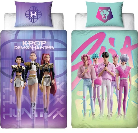 K-pop Demon Hunters Dubbelzijdige Dekbedovertrekset – 140 x 200 cm