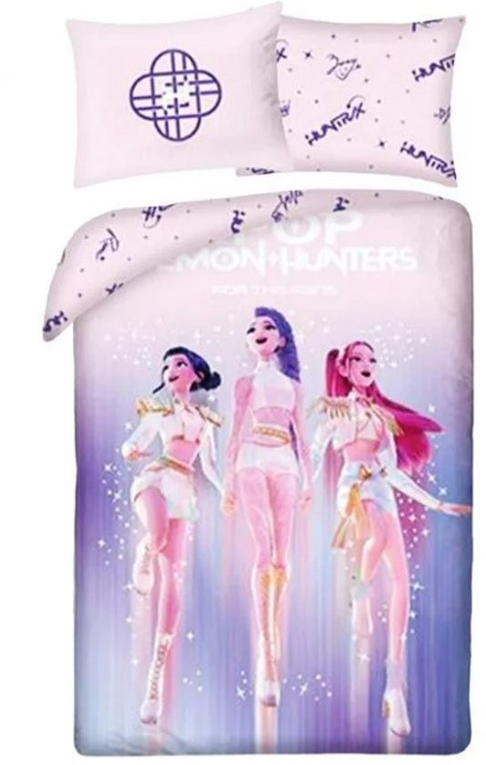 K-Pop Demon Hunters - tweezijdig - KPop - dekbedovertrekset 140 x 200 cm. 100% Katoen.
