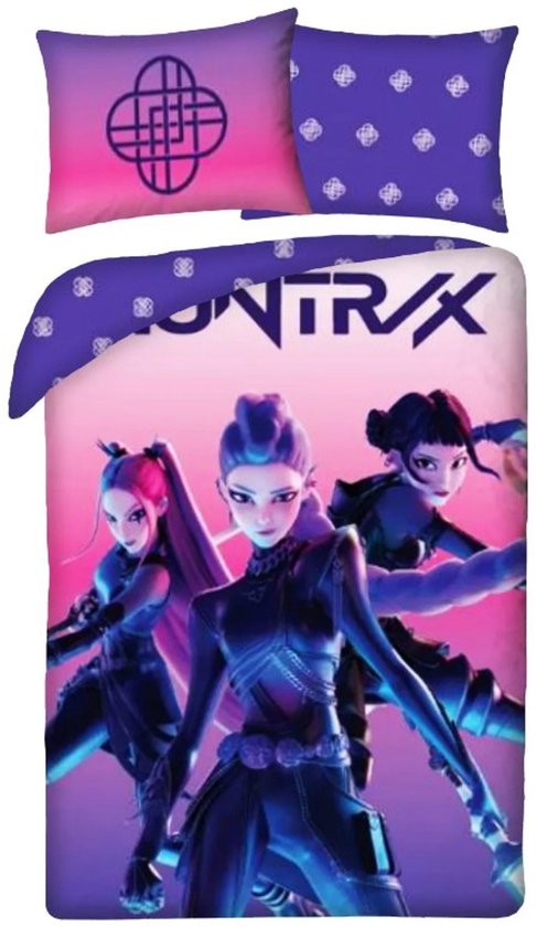 K-Pop Demon Hunters Warriors - tweezijdig - KPop - dekbedovertrek 140×200cm. 100% Katoen.