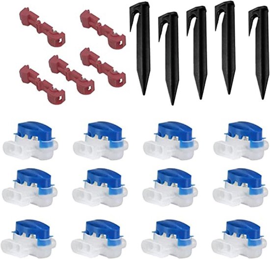 Kabel Reparatie Set - Draadverbinders - Robotmaaier Onderhoud - Waterdichte Gelvulling - 22 Stuks - Grijs