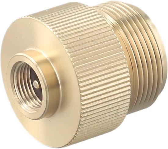 Kachel Adapter, Aluminium Camping Kachel Gas Tank Conversie Adapter Klep 1 "-20 UNF naar 7/16"-28UNF voor MAPP Gas Tank