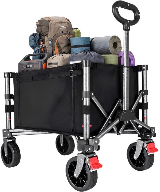KAD® Bolderkar - Opvouwbare Bolderkar - Compact & Wendbaar - Zwart - 31cm x 57cm x 93cm van Kad