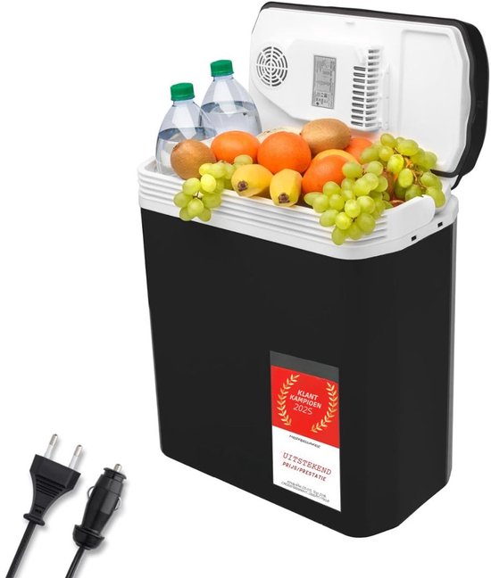 KAD® Koelbox Elektrisch 12v 230 Volt - Koelbox - Koelbox Elektrisch - Zwart - 40cm x 24cm x 43cm van Merkloos