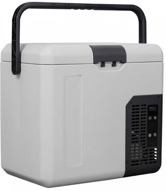 KAD® Koelbox Elektrisch - Compressor Koelbox voor Auto & Camping - Compacte Mini Koelkast - Grijs - 48cm x 33cm x 42cm