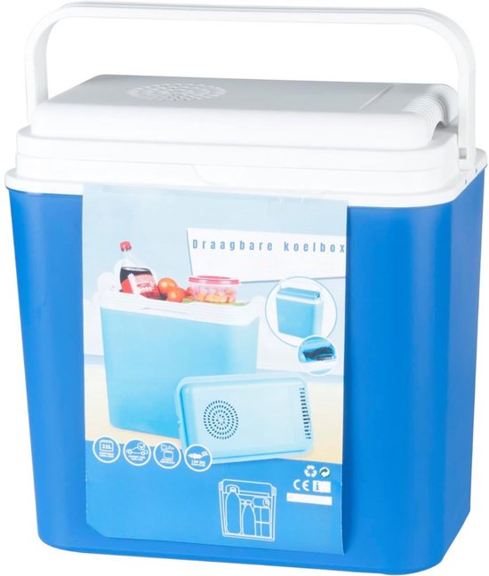 KAD® Koelbox Elektrisch - Koelbox - Koelbox Elektrisch 12v 230 Volt - Koelbox Auto - Blauw - ‎39cm x 23cm x 40cm