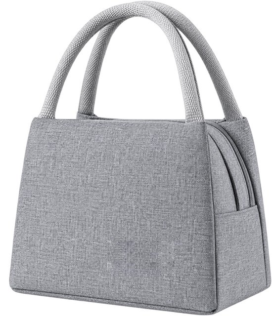 Kaiyaya - Koeltas groot 1 stuk - Houdt eten en drinken koel - 4-laags isolatie & waterdicht - Lunchtas met schouderband - Grijs, 25x30x23cm van kaiyaya