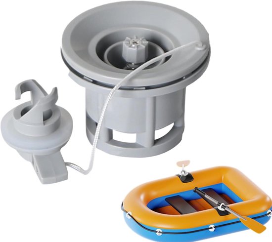 Kajak Luchtdoppen - Reserveventielen Boot - Watersport Onderhoud - Lekvrij 8 Gaten Ontwerp - 10 x 9 cm - Zwart