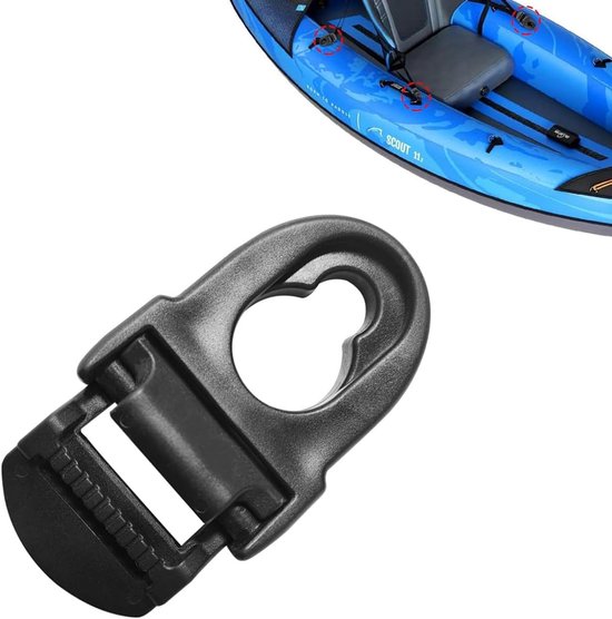 Kajak Zitclips - Zit Reparatie Kit - Kajak Stabiliseren - Hoge Sterkte Nylon - 1 Set - Zwart