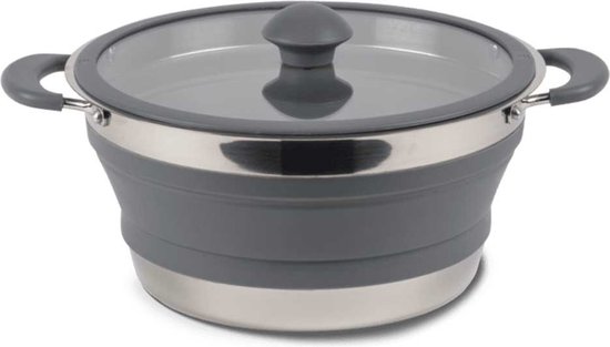 Kampa Opvouwbare Steelpan 3l Zilver van Kampa