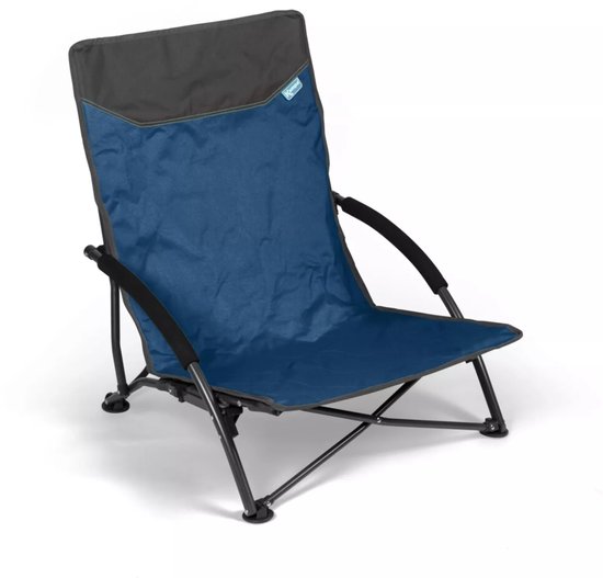 Kampa - Sandy Low Chair Midnight - Opvouwbare Lage Campingstoel, Strandstoel - Blauw van Kampa