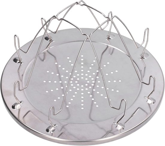 Kampeer Broodrooster - Opvouwbaar Rek - Buiten Koken - RVS Materiaal - 4 Slices - Zilver