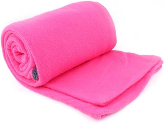 Kampeer Fleece Liner - Reisdeken Slaapzak - Buiten Overnachten - Zacht Polyester Materiaal - 183x83cm - Roze Rood