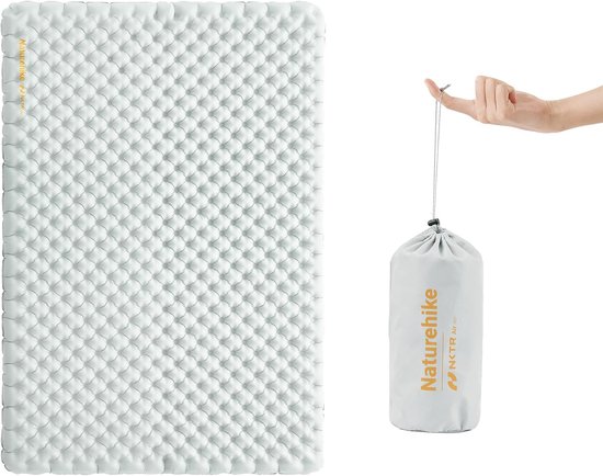 Kampeer Isomat - Luchtmatras Isolatie - Vier Seizoenen Kamperen - Hoge R-waarde Isolatie - 200x132x8 cm - Grijs