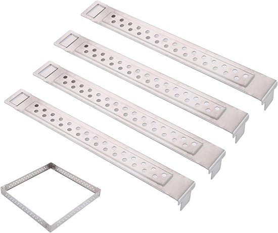 Kampeer Kook Windscherm - Buiten Kookplaat - Efficiënt Koken - Hittebestendig RVS - 23x7x2.3 cm - Zilver
