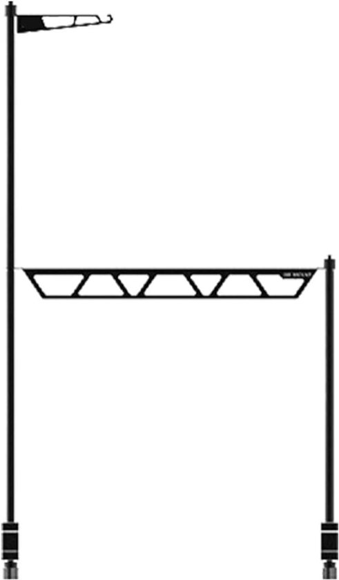 Kampeer Kookgerei - Opbergrek Buiten - Outdoor Koken - Verstelbare Hoogte - 46 x 10 x 5 cm - Zwart